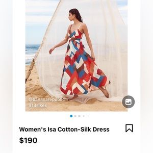 Brand New Women’s Isa cotton silk dress. Multi-geo pattern.